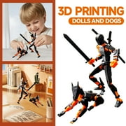 T13 3d Action Figure, 3d Printed Multi-Jointed, Titan 13 Action Figures, T 13 Lucky Robo Dummy Nova 13 Action Figures-High Quality,Creative Assembly And Decompression Toys black