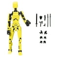thumbnail image 1 of T13 3d Action Figure, 3d Printed Toys Multi-Jointed Movable, T 13 Action Figure for Desktop Decorations,Creative Assembly And Decompression Toys Yellow, 1 of 3