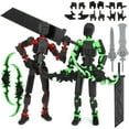 thumbnail image 1 of T13 3d Action Figure, Multi-Articular Lucky Mobile Robot T-13, Desktop Decorations for Game Lovers Toys,Creative Assembly And Decompression Toys green, 1 of 6