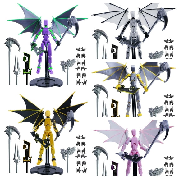 T13 3d Action Figure, Poseable Action Figures with Weapons, Suitable for Collectors, Desktop Decoration,Creative Assembly And Decompression Toys 5 PC