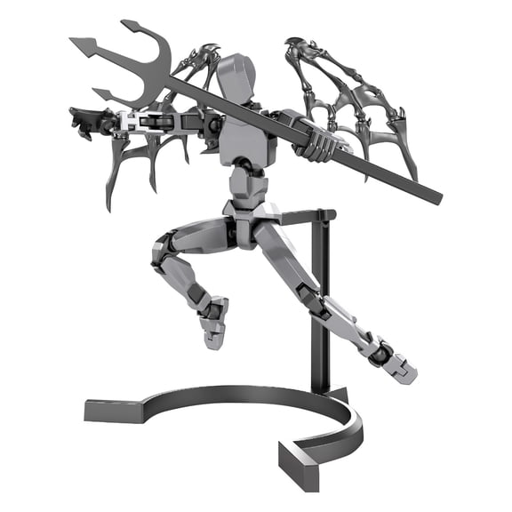 T13 3d Action Figure Set, 3d Printed Multi-Jointed Movable Action Figures, T 13 Lucky Robo Dummy Nova 13 Action Figures-High Quality Gray