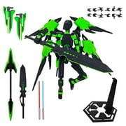 T13 3d Action Figure Set, Poseable Action Figures with Weapons, T 13 Action Figure for Desktop Decorations,Creative Assembly And Decompression Toys Fluorescent Green