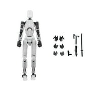 T13 Action Figure - 13 Action Figure - 3D Robot Figure - N13 Action Figure - Dummy 13 Action Figure - 3D Printed Action Figure Dummy 13 - Lucky 13 Action Figure - Assembly Required, Clear