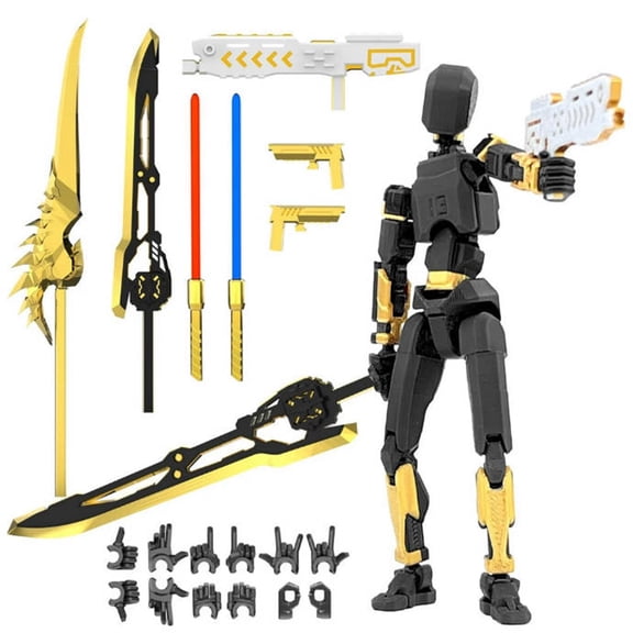 T13 Action Figure - 3D Printed Articulated Action Figure Space Marine Finished Product, Suitable for Collectors, Dummy 13 Printable Articulated Figure, Multicolor