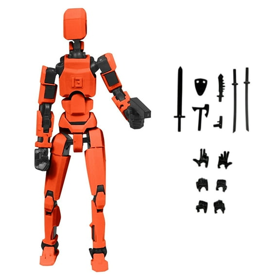 T13 Action Figure 3rd Gen, Titan 13 Robot Action Figure, 3D Printed Robot 13 Action Figure, Articulated Movable Dummy Model, Full Body Stress Relief