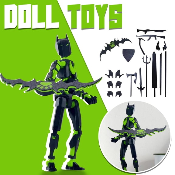 T13 Action Figure Assembled, Multi-Colored Titan 13 Action Figure Set with Weapons, 3D Printed T 13 Lucky Robo Dummy Nova 13 Action Figures (Multicolor)