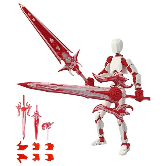 T13 Action Figure Assembly Completed, 7 Inch 3D Printed Multi-Jointed, Titan 13 Action Figures, for Collectors Desktop Decorations T13 Movability 3D Printed Toys