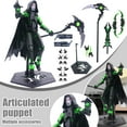 thumbnail image 1 of T13 Action Figure - 3D Printed Action Figure Cloak Reaper Black Green Multi-Weapon Finished Product, Desktop Decoration,Dummy 13 Printable Articulated Figure, 1 of 5