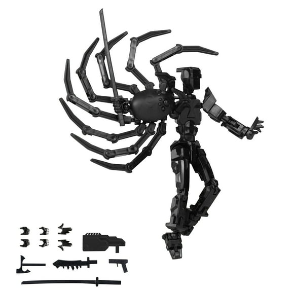 T13 Action Figure, (Assembly Required) 3D Printed Robo 13 Action Figures, Titan 13 Robot Action Figure for Desktop Decoration, Birthday Valentinces Day Creative Gifts (Black)