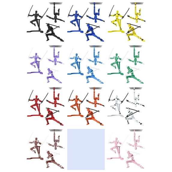 T13 Action Figure Set,11 PCS Robot Action Figure Titan 13 3D Printed ...