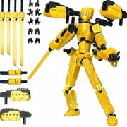 T13 Action Figure Set,3D Printed Dummy Robot 13 Action Figures | Completed Assembly with 10 Weapons Set,Flexible Joints for Dynamic Posing,Desk Shelf Display Collectible