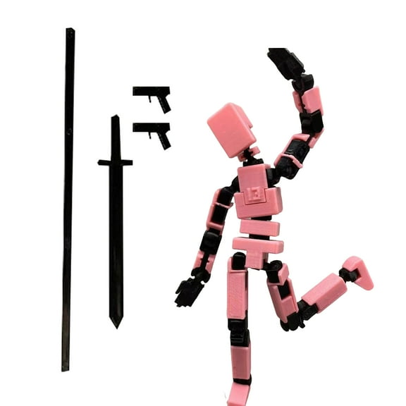 T13 Action Figure Set, 3d Printed Multi-Jointed, Titan 13 Action Figures, T 13 Lucky Robo Dummy Nova 13 Action Figures-High Quality Pink