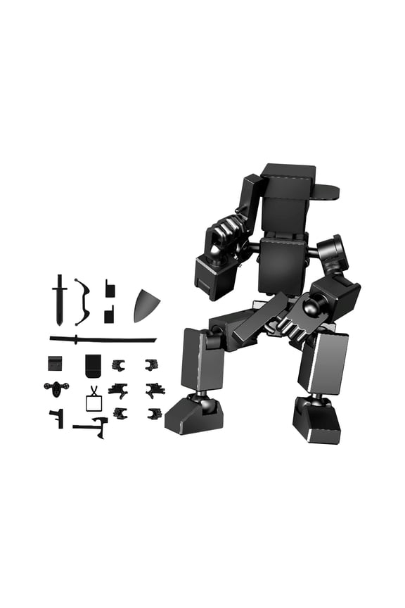 T13 Action Figure Set Already Assembled, T13 3D Printed Action Figures With Weapons Accessories T 13 Lucky Ro-bo Dummy Nova 13 Action Figures, Figura de acción t13 (Black)
