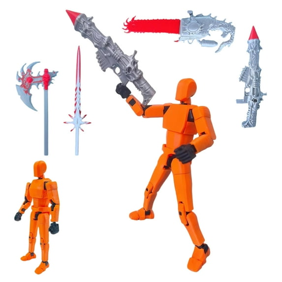 T13 Action Figure Set Already Assembled, T13 3D Printed Action Figures With Weapons Accessories T 13 Lucky Ro-bo Dummy Nova 13 Action Figures, Figura de acción t13 (B)