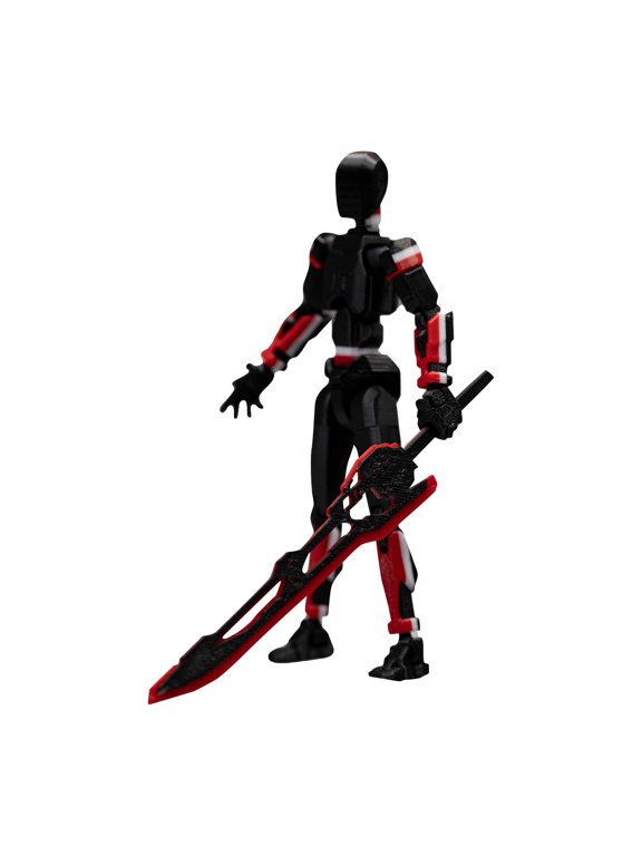 T13 Action Figure Set Already Assembled, T13 3D Printed Action Figures With Weapons Accessories T 13 Lucky Ro-bo Dummy Nova 13 Action Figures, Figura de acción t13 (Black)