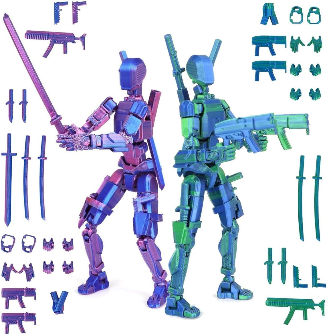 T13 Action Figure Set (Assembly Completed), 3D Printed Multi-Jointed ...