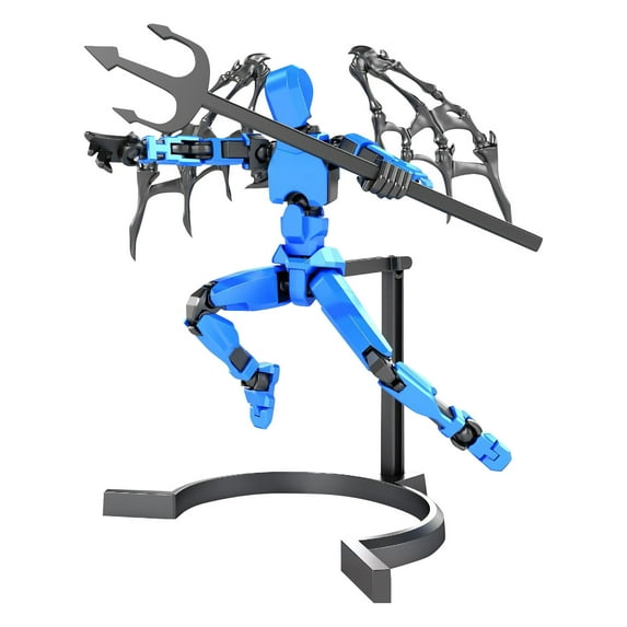 T13 Action Figure Set, Dummy Robot Titan 13 Action Figures, Articulated T13 Desktop Decoration,accessories Best Birthday Festival Gift Blue