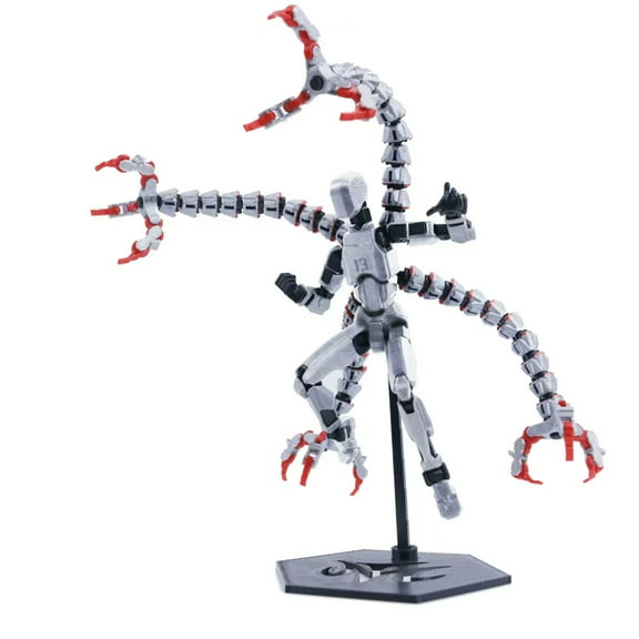 T13 Action Figure Set Titan 13 3D Printed Action Figure Mobile Doll Set, 3D Printed Titan Robot Mobile Doll, Posable Mobile Doll, Suitable for Collectors, Desktop Decoration