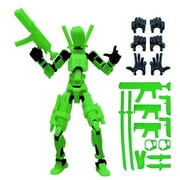 T13 Action Figure Set, Titan 13 Robot Action Figure 3D Printed robo 13 Action Figure Articulated, Dummy 13 Lucky 13 Gift for Collectors Desktop Decorations Green