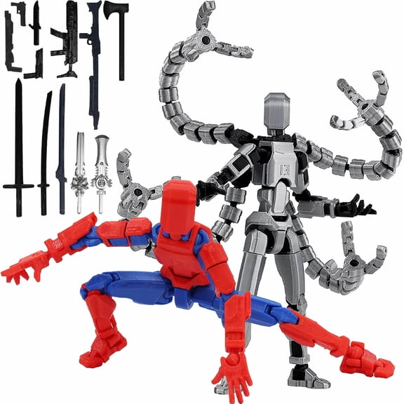 T13 Action Figure, T13 Action Figure Set, T-13 Action Figure, Dummy 13 Action Figure, 3D Printed Action Figure Multi Jointed Movable Robot for Collectors Desktop Decorations