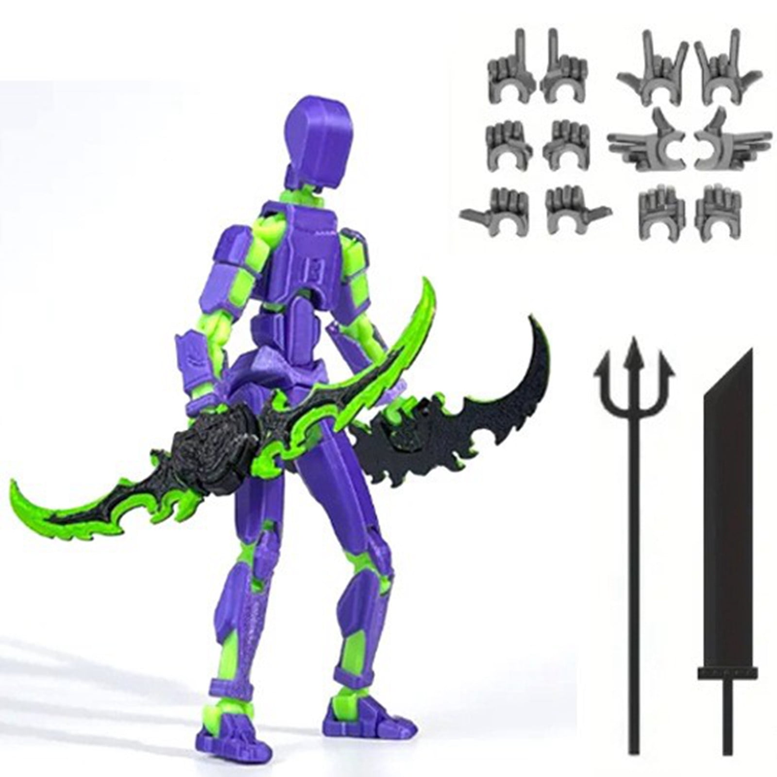 MKKAS, T13 Action Figure, Purple, Fully Articulated 18cm - Walmart.com