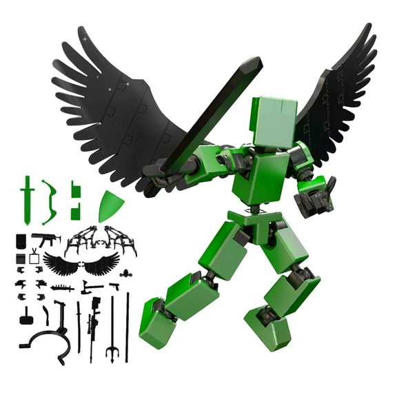 T13 Action Figure, Titan 13 3D Printed Mini Robot Figure, Articulated Multi-Joint Movable Model, Birthday Gifts, Creative Assembly Design, Desktop Ornament, 1 Pack