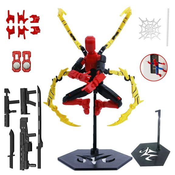 T13 Action Figures,Titan 13 Robot Action Figure,3D Printed Dummy 13 Action Figure Articulated, Gift for Collectors Desktop Decorations,T13 Assembly Completed Action Figure(B)