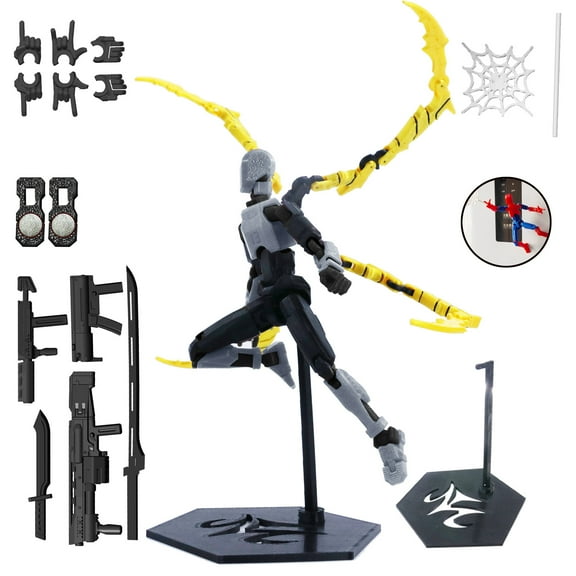 T13 Action Figures,Titan 13 Robot Action Figure,3D Printed Dummy 13 Action Figure Articulated, Gift for Collectors Desktop Decorations,T13 Assembly Completed Action Figure（C）