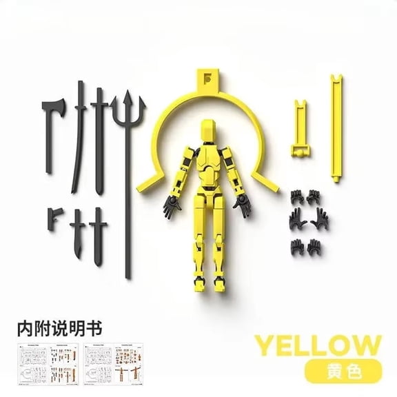 T13 Articulated Action Figure, 13 Joints Poseable Robot for Stop Motion Animation - DIY Assembly Model Kit with Weapons, Interchangeable Hands, Figure Stand, Cool Desk Decor, Creative Gift Idea