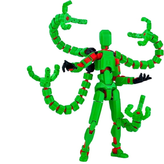 T13 Articulated Action Figure, 3D Printed Plastic, Desktop Display
