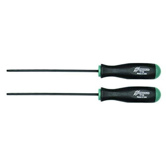 T15 Torx/Star Tip Screwdriver, 8.6" Long, Protanium High Torque Steel With Proguard Finish - Bondhus USA