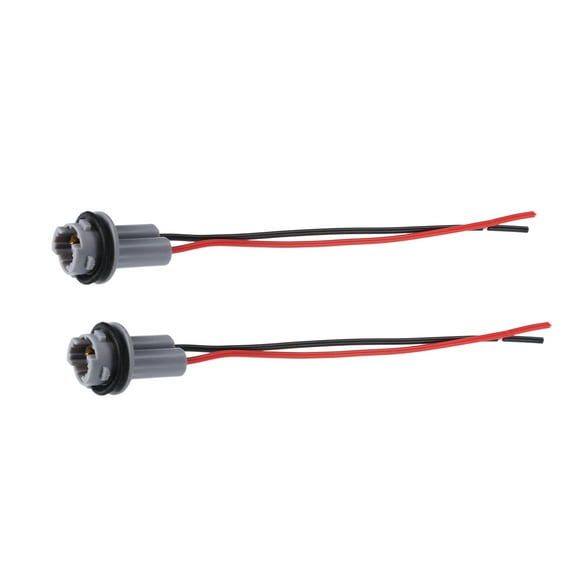 T15 Wiring Harness Socket Pigtail Adapter Connector for LED Bulbs Brake Turn Signal Lights (Set of 2)