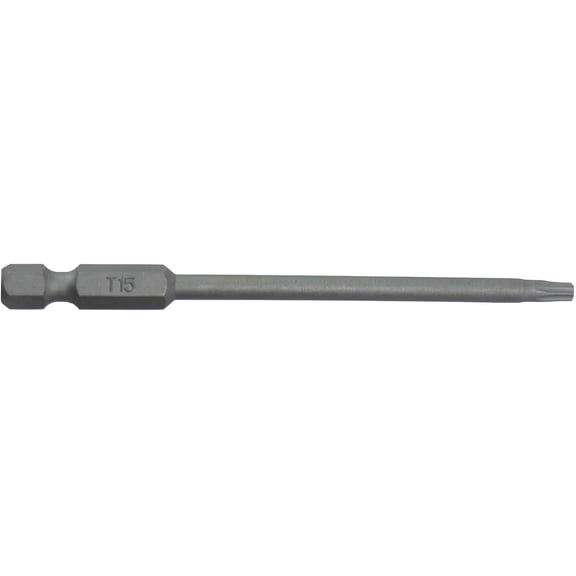 T15 x 3-1/2" Torx/Star Driver Bit - Quick Change Shank Bit for Screws and Fasteners (50)