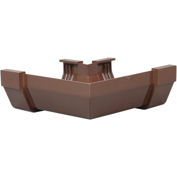 Amerimax Home Products Gutter Miter T1503 Contemporary Vinyl - Brown - 1 Pack, 5-In.