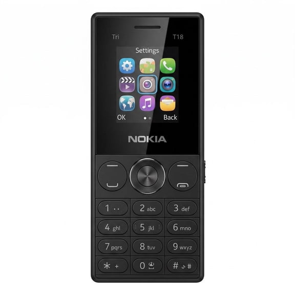 T18 High Volume Senior Cell Phone, 1.77 Inch Small Screen, Triple SIM Triple Standby, 3000mAh Battery, Built-in Flashlight, Basic Feature Phone for Elderly Use,Black