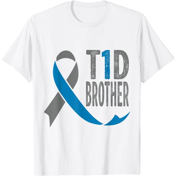 T1D Brother, Funny Gift for Diabetic Men, Diabetes Awareness T-Shirt