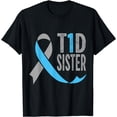 thumbnail image 1 of T1D Sister, Diabetic Gift for Women, World Diabetes Day T-Shirt, 1 of 4