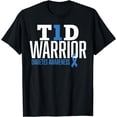 thumbnail image 1 of T1D Warrior Blue Ribbon Diabetes Awareness Month T-Shirt, 1 of 4
