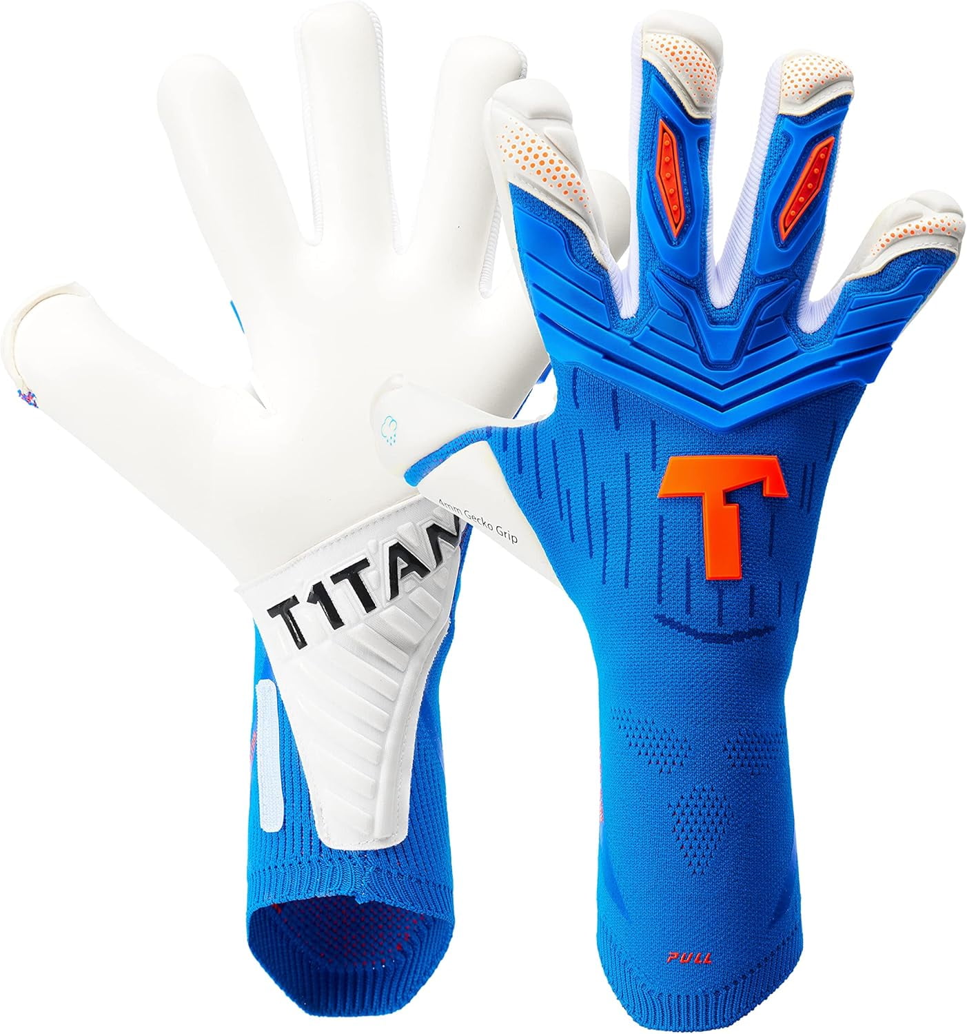 T1TAN Alien Soccer Goalie Gloves - German Latex With 4mm Gecko Grip & Mixed Cut