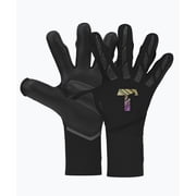 T1TAN Pro Soccer Goalkeeper Gloves Adult with Fingerprotection, Beast 4.0 Vampire Black , Size 6-11, German Brand