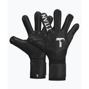 T1TAN Pro Soccer Goalkeeper Gloves Adult, Legend 1.0 Black-Out, Size 6-11, German Brand