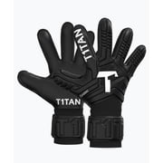 T1TAN Training Soccer Goalkeeper Gloves Adult, Classic 1.0 Black-Out, Size 6-11, German Brand