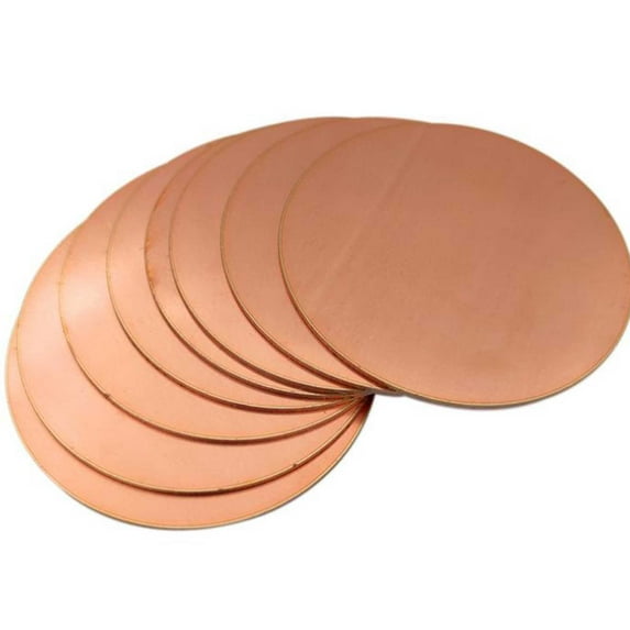 T2 Copper Disc Pure Copper Round Plate Circular Sheet,Circle Gasket Metal Cut Material Thickness 2mm for Crafts, Modelers