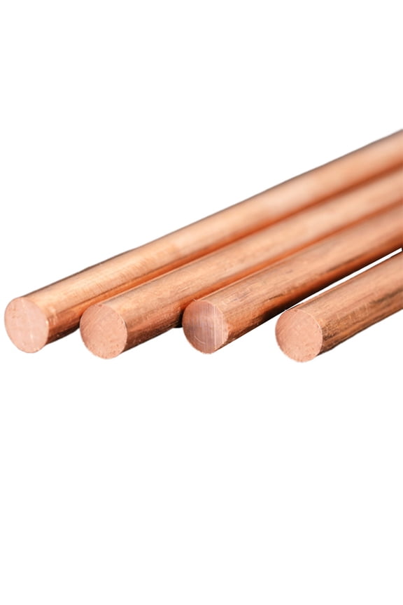 T2 Copper Round Bar Red Copper Rod,200mm Length Solid Copper Round Rod for DIY Craft CNC Cutting