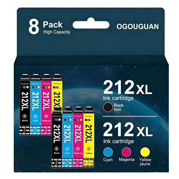 T200XL Compatible with Ink Cartridges Combo Pack Replacement for XP-200 XP-300 XP-310 XP-400 XP-410 WF-2520 WF-2530 (4-Pack, Black/Cyan/Yellow/Magenta)