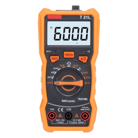 T21L 6000 Counts Digital Multimeter Voltmeter Tester with NCV and LCD Screen