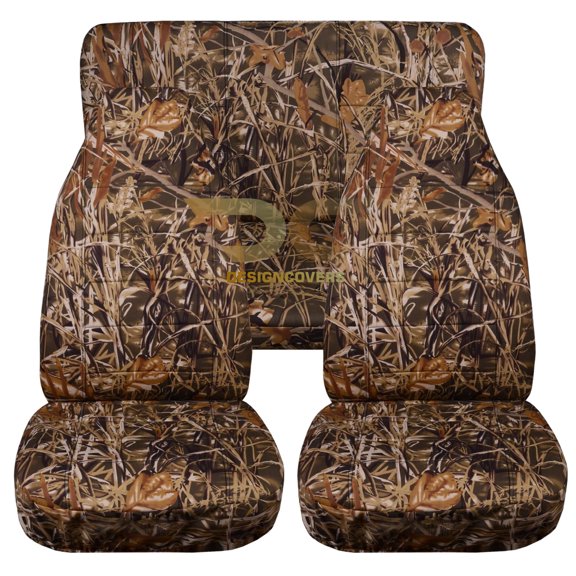 T223-Designcovers Compatible with 1997-2002 Jeep Wrangler TJ SE/Sport/Sahara Camo Seat Covers:Wetland Camouflage - Full Set Front&Rear Front&Rear