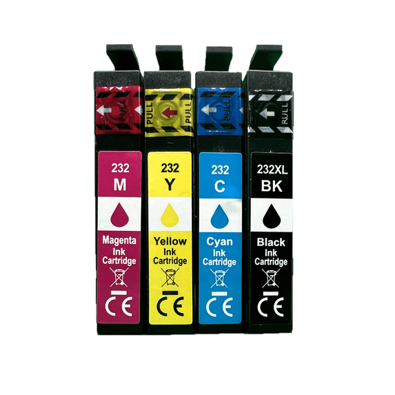 T232 Ink Cartridge Replacement Printer Cartridge for Epson, 4 Pack