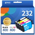 thumbnail image 1 of T232 ink cartridge for Epson T232 Ink for Epson Expression Home XP-4200 XP-4205 Workforce WF-2950 WF-2930 Printer（Black,Cyan,Magenta,Yellow)4-PACK, 1 of 6