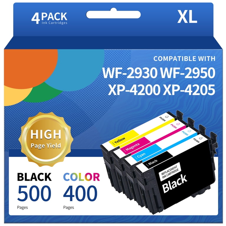 EPSON 76インク G&G T232XL Ink Cartridge 4-Pack for Epson WF-2950, WF-2930, XP